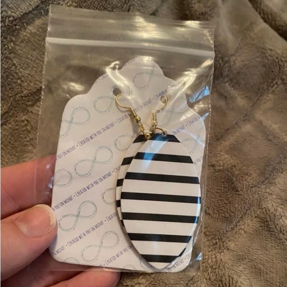 Faux leather earrings